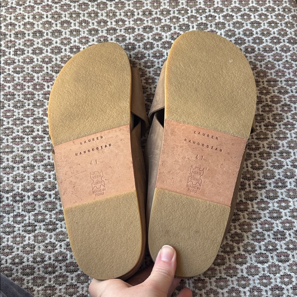 Lauren Manoogian Raw Cross Slide in Burnt Umber Size 41 - Picture 6 of 11